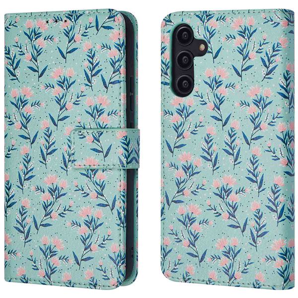 imoshion Design Bookcase Samsung Galaxy A14 (5G/4G) - Blue Flowers