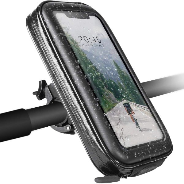 Accezz Telefoonhouder fiets iPhone 14 Pro Max - Universeel - met case - Zwart