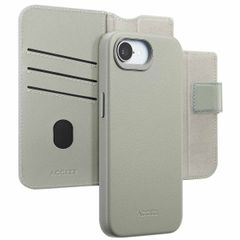 Accezz Leather Bookcase 2-in-1 met MagSafe Apple iPhone 16e - Light Grey