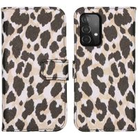 imoshion Design Softcase Bookcase Galaxy A72 - Golden Leopard