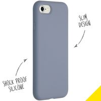 Accezz Liquid Silicone Backcover iPhone SE (2022 / 2020) / 8 / 7 - Lavender Gray