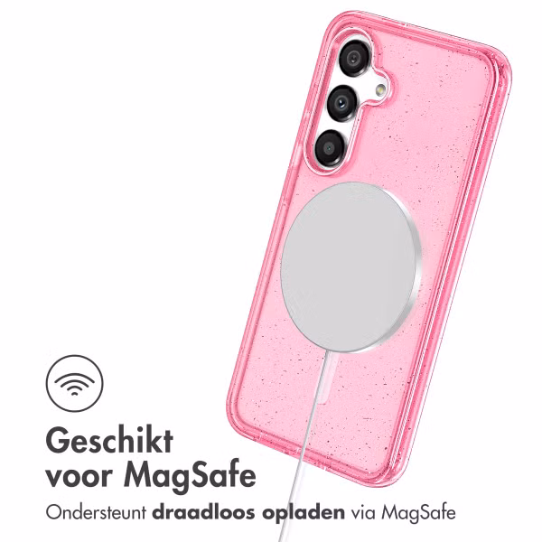 imoshion Sparkle Backcover met MagSafe Samsung Galaxy S24 - Glitter Roze