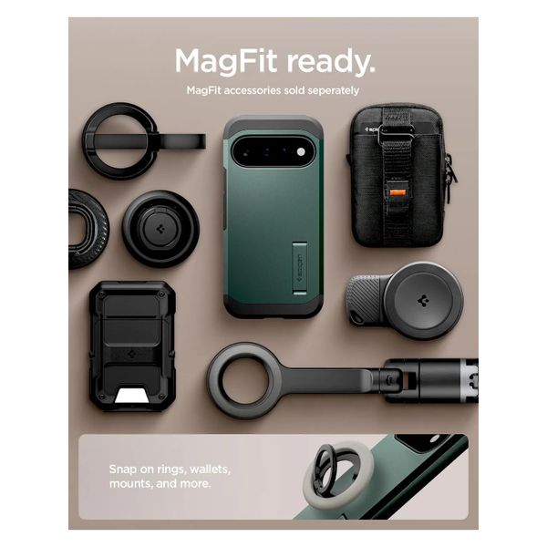 Spigen Tough Armor Backcover MagSafe Google Pixel 11 - Abyss Green