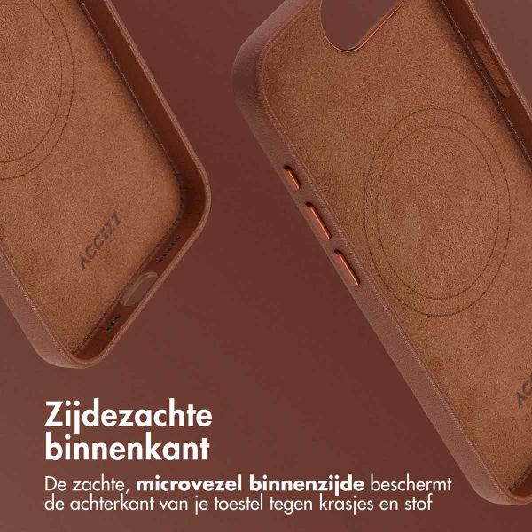 Accezz MagSafe Leather Backcover Apple iPhone 16e - Sienna Brown
