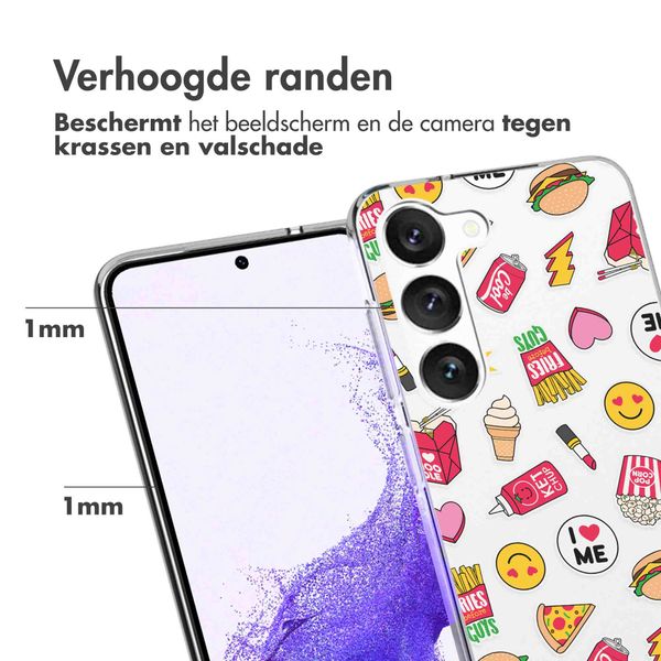 imoshion Design hoesje Samsung Galaxy S23 - Fastfood - Multicolor