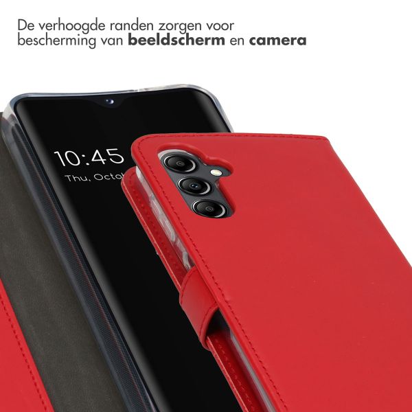 Selencia Echt Lederen Bookcase Samsung Galaxy A14 (5G/4G) - Rood