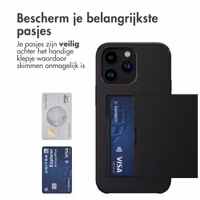 imoshion Backcover met pasjeshouder Apple iPhone 14 Pro - Zwart
