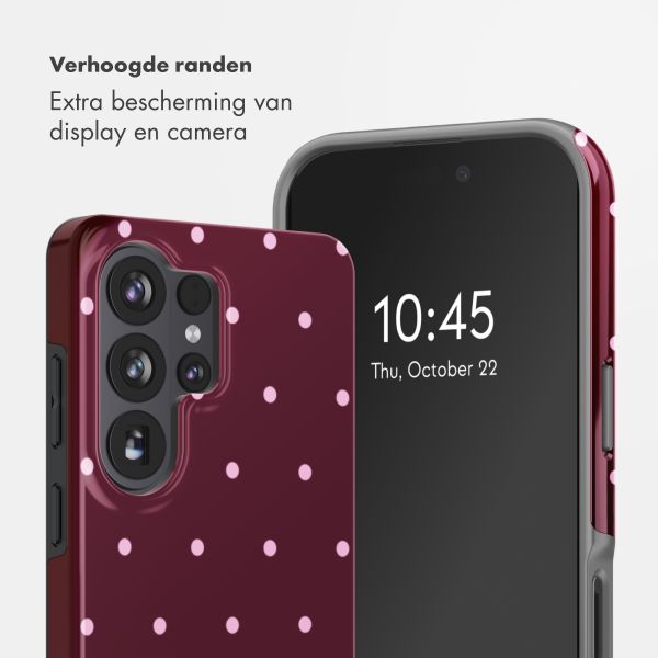 Selencia Vivid Backcover Samsung Galaxy S26 Ultra - Happy Dots Burgundy