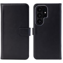 Selencia Echt Leren Bookcase Samsung Galaxy S26 Ultra - Zwart