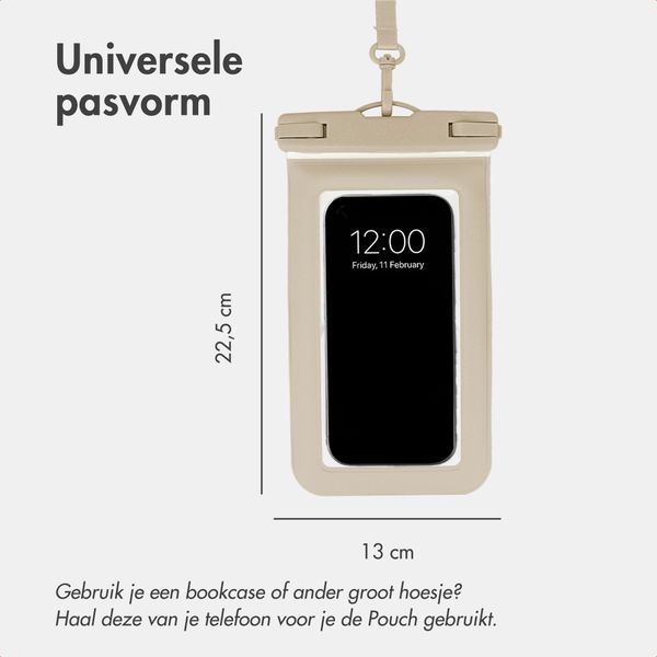 imoshion Floating Waterproof Pouch - Universeel waterdicht telefoonhoesje - Beige