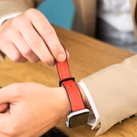 imoshion Echt lederen bandje Apple Watch Series 1 t/m 9 / SE (38/40/41 mm) | Series 10 / 11 (42 mm) - Rood