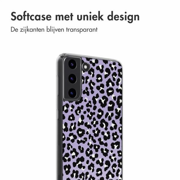 imoshion Design hoesje Samsung Galaxy S22 - Leopard Lilac