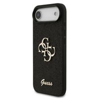 Guess 4G Metal Logo Glitter Backcover Apple iPhone Air - Zwart