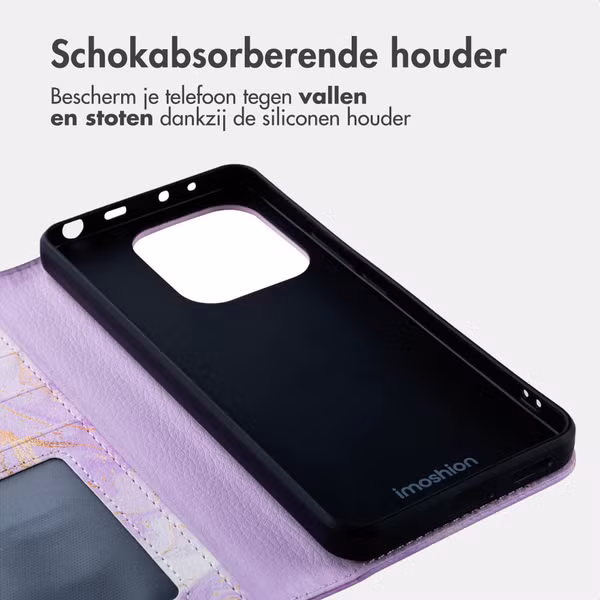 imoshion Design Bookcase Xiaomi Redmi Note 14 (4G) - Purple Marble