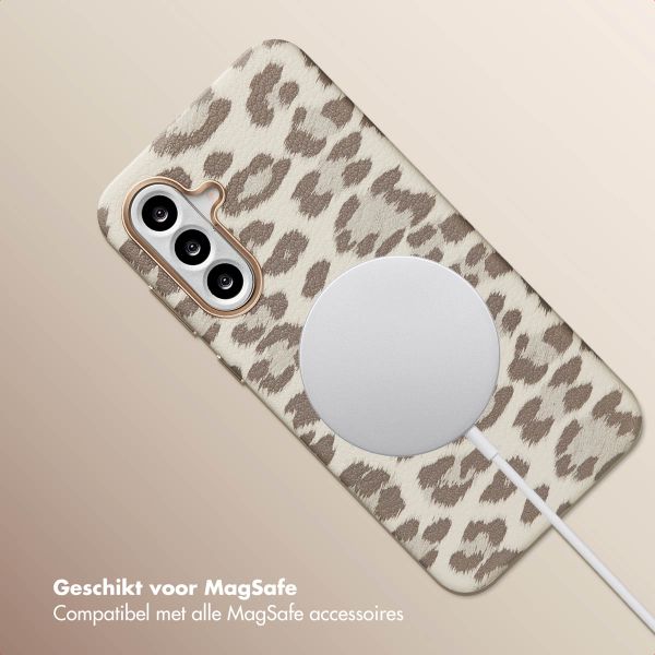 Selencia Sabi Backcover Panterprint met MagSafe Samsung Galaxy A56 - Soft Ivory