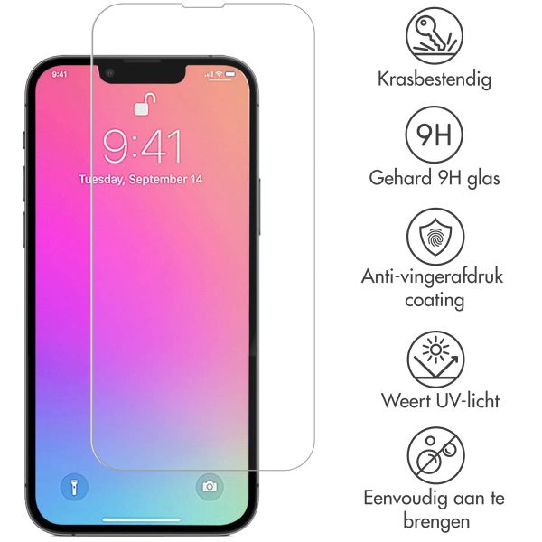 Selencia Gehard Glas Screenprotector voor iPhone 13 / 13 Pro / 14 / SE 4