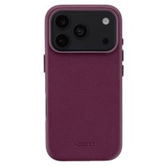 Accezz MagSafe Leather Backcover Apple iPhone 18 Pro / 17 Pro - Heath Purple