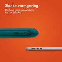 imoshion Laptop hoes 14 inch - Laptopsleeve met vak - Petrol Green