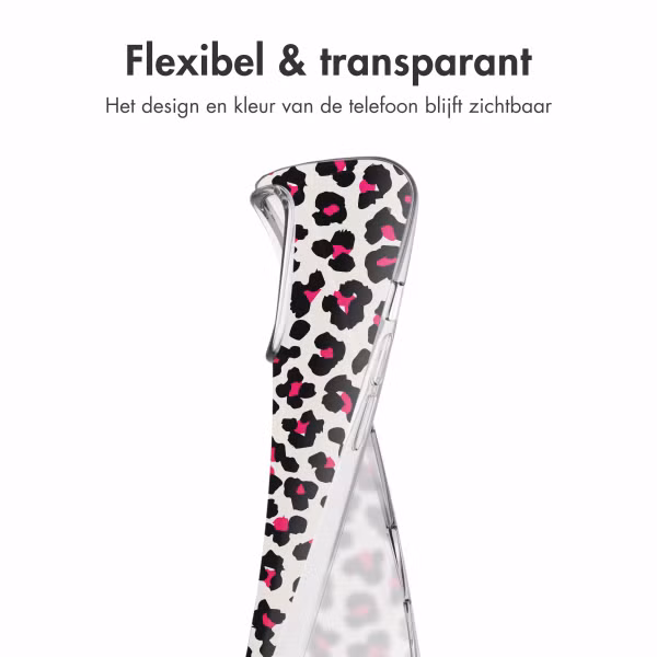 imoshion Design hoesje Apple iPhone 16 Pro - Leopard Pink
