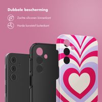 Selencia Vivid Backcover Samsung Galaxy A15 (5G) - Double Hearts Rubine Red Lilac