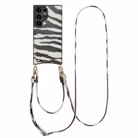 Selencia Nova Telefoonhoes met Koord en Pashouder Samsung Galaxy S24 Ultra - Zazzy Zebra