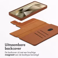 Accezz Leather Bookcase 2-in-1 met MagSafe Samsung Galaxy S25 Ultra - Sienna Brown