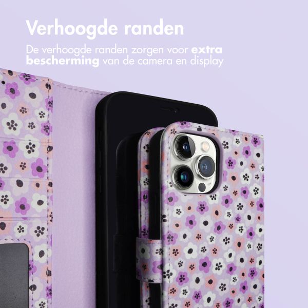 imoshion Design Bookcase iPhone 12 (Pro) - Purple Flowers