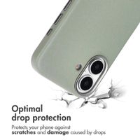 Accezz Leather Back Cover with MagSafe Apple iPhone 16 - Light Grey