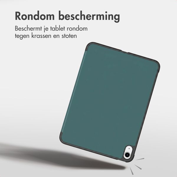 imoshion Trifold Bookcase Apple iPad Air 11 inch (2026) M4 / (2025) M3 / (2024) M2 / Air 5 (2022) / Air 4 (2020) - Donkergroen