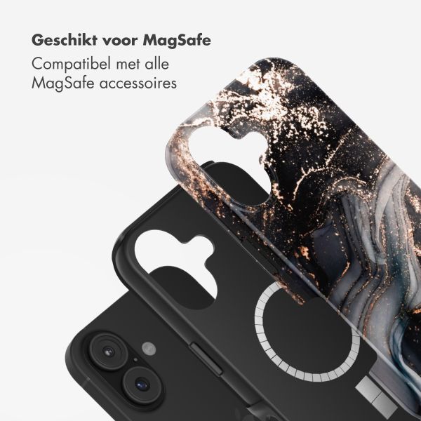 Selencia Vivid Backcover met MagSafe Apple iPhone 17 - Chic Marble Black