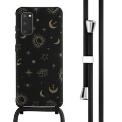 imoshion Siliconen design hoesje met koord Samsung Galaxy S20 - Sky Black