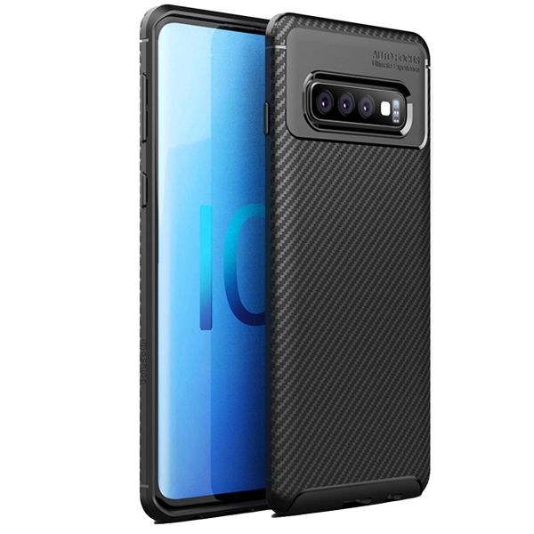 imoshion Carbon Softcase Backcover Samsung Galaxy S10 - Zwart