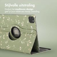 imoshion 360° Draaibare Design Bookcase Apple iPad Pro 11 (2024) M4 - Green Flowers