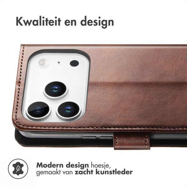 imoshion Luxe Bookcase Apple iPhone 18 Pro Max / 17 Pro Max - Donkerbruin