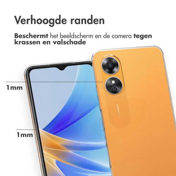 Accezz Clear Backcover Oppo A17 - Transparant
