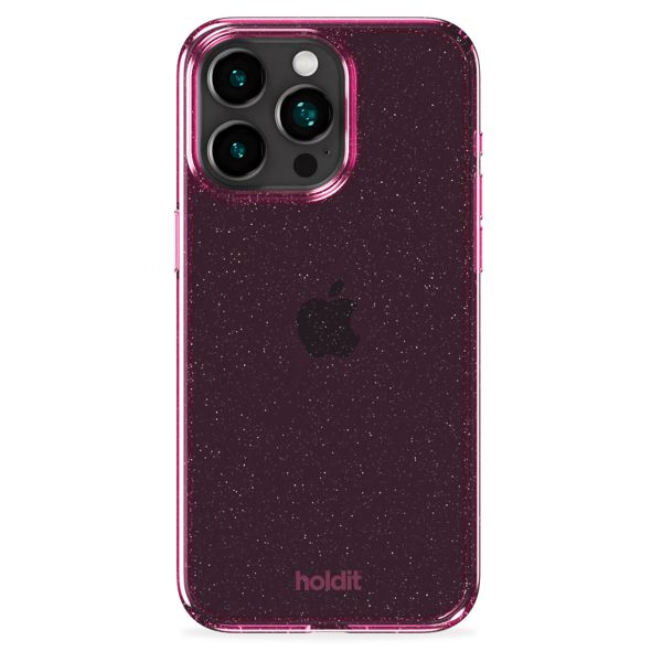 Holdit Glitter Case iPhone 15 Pro - Pink