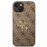 Guess 4G Metal Logo Backcover iPhone 14 - Bruin