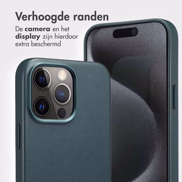 Accezz Leather Bookcase 2-in-1 met MagSafe Apple iPhone 15 Pro Max - Cedar Green