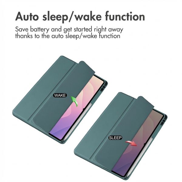 imoshion Trifold Hard Case Book Cover Samsung Galaxy Tab S11 / S12 Ultra - Green