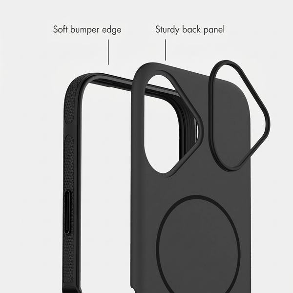 imoshion Colour Back Cover with Thin MagSafe Ring Apple iPhone 16 - Black