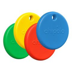 Chipolo POP Bluetooth Tracker - 4-pack - Rood, Blauw, Geel, Groen