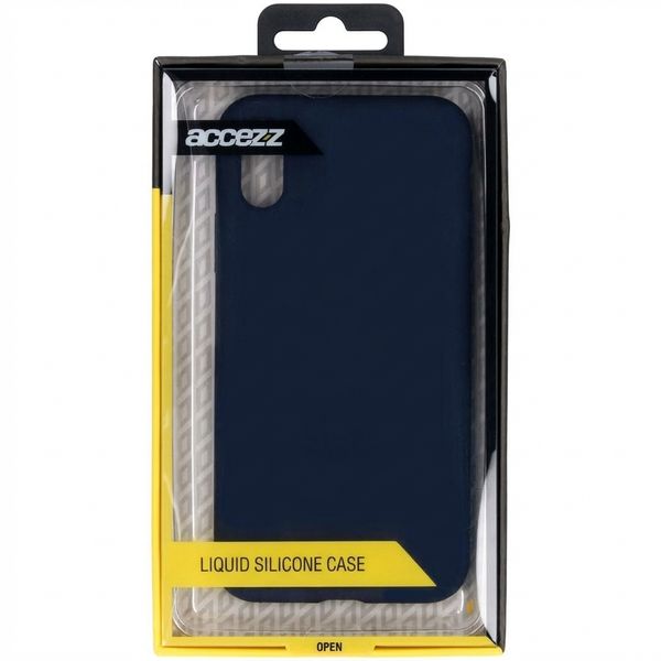 Accezz Liquid Silicone Backcover Apple iPhone X / Xs - Donkerblauw