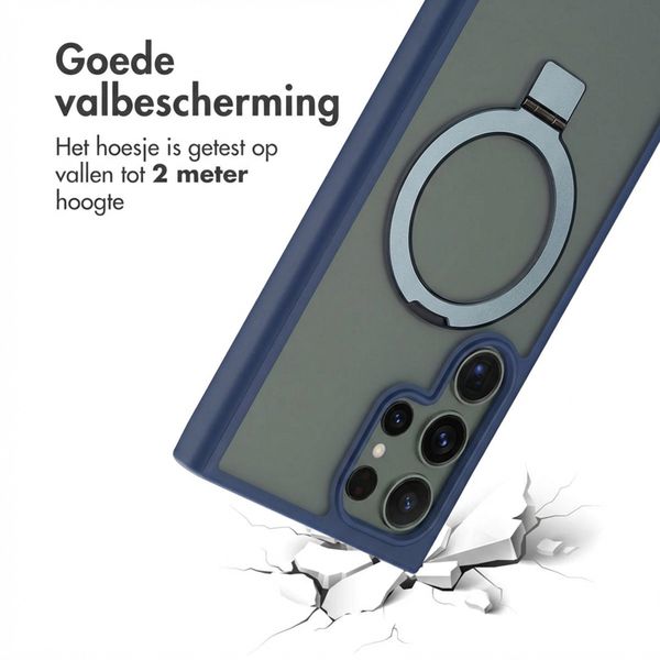 Accezz Ring Stand Backcover met MagSafe Samsung Galaxy S24 Ultra - Blauw