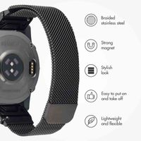 imoshion QuickFit® Milanese Band - Garmin 20 mm Connector - Size L/XL - Black