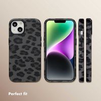 Selencia Sabi Back Cover Panther Print with MagSafe Apple iPhone 14 - Midnight Black
