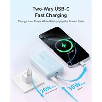 Anker Zolo Powerbank | 10.000 mAh - 30 Watt - Met geïntegreerde USB-C kabel - Zwart