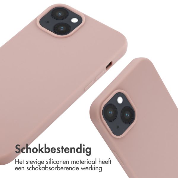 imoshion Siliconen hoesje met koord Apple iPhone 14 Plus - Sand Pink