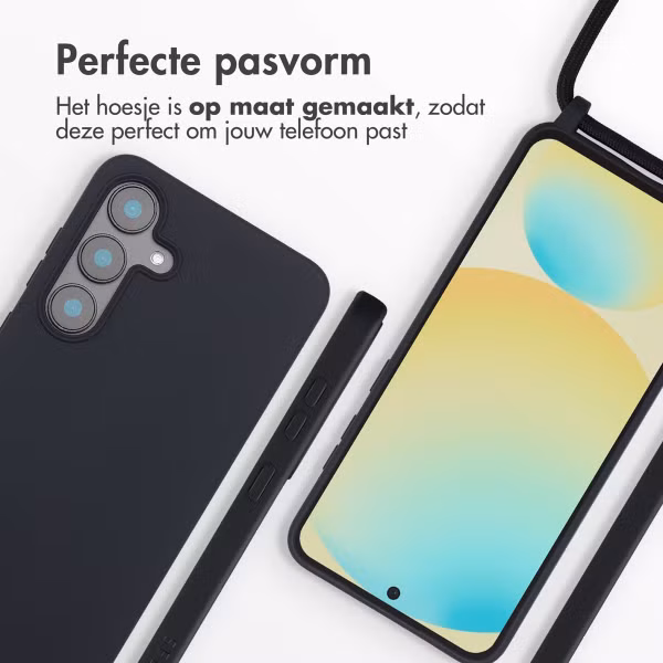 imoshion Siliconen hoesje met koord Samsung Galaxy S25 FE - Zwart
