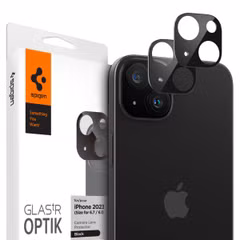 Spigen GLAStR EZ Fit Optik Camera Protector 2 Pack Apple iPhone 15 / 15 Plus - Black