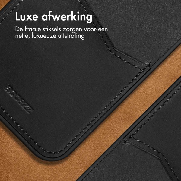 Accezz Premium Leather Card Slot Backcover iPhone 14 Plus - Zwart